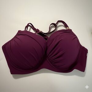 Bleu Rod Beattie Underwire Bikini Top 34DD - Plum